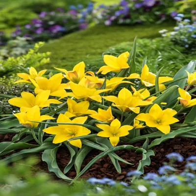 Zdjęcie produktu dla Tulipan Botaniczny Kolpakowskiana 5 szt Tulipany Cebulki Tulipanów Cebule
