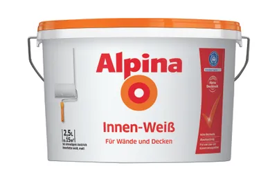 Produktbild von Alpina Wandfarbe Innen-Weiß 2,5 Liter matt