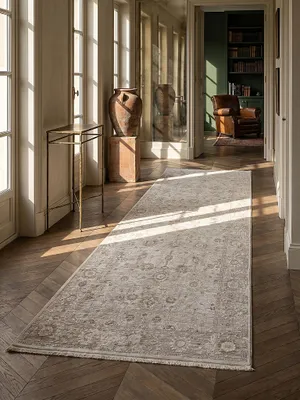Teppich Beige Läufer im modernen Wohnzimmer_#sku_BARK68689-BARK68690#