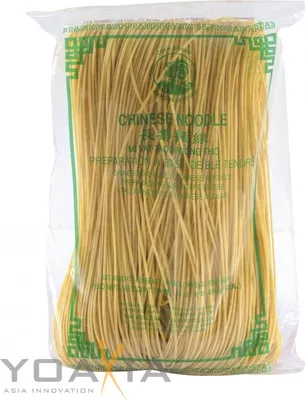 Produktbild von Cock Brand - Kurkuma Nudeln 454g | Chinesische Nudeln mit Kurkuma (Tumeric Powder)