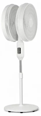 Image de Ventilateur sur pied de 50 W avec télécommande et double minuterie, diamètre 40 cm
