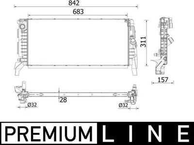 Zdjęcie produktu dla Chłodnica silnika MAHLE CR 2201 000P