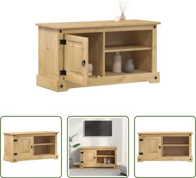 Obrázok produktu pre The Living Store TV skrinka 100x37x52 cm z masívneho borovicového dreva