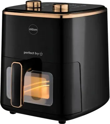 Zdjęcie produktu dla ELDOM FRITTA fat-free fryer capacity 5.0 l adjustable temp. clock 1500 W, Frytkownica na gorące powietrze, 5 l, 80 °C, 200 °C, 60 min, Pojedyńczy