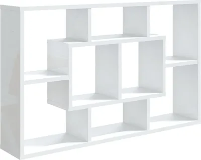 Immagine prodotto di Scaffale a parete bianco lucido 85x16x52,5 cm Materiale a base di legno
