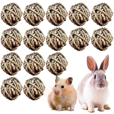 Produktbild von Kauwspeelzeug für kleine Tiere - 15 Stück - 5 cm Durchmesser - Cavia, Kaninchen, Chinchilla, Hamster