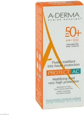 Produktbild von A-DERMA PROTECT AC SPF 50+ Mattierendes Fluid, 40 ml Creme