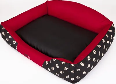 Image de Lit pour chien "Royal" -85x65cm- Robuste avec dos haut, rembourrage doux | Pillowprim
