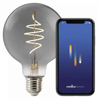 Produktbild von Nordlux 2280162747 SmartE27 G95 LED E27 Leuchtmittel 4,7W Dimmbar Extra-warmweiss Rauchfarben
