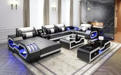 Produktbild von Design Eckgarnitur Ecksofa Sofa Couch Sofas Couchen Tisch 2tlg. Wohnlandschaft