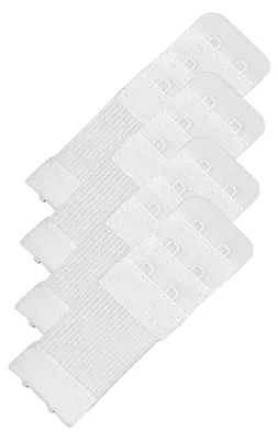 4 elastische BH-Verlängerung 30 mm 2 Reihen BH Zubehör Unterwäsche Dessous Farbwahl weiß