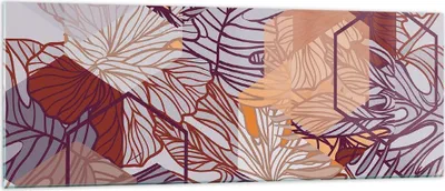 Produktbild von Bilder auf glas - Blatt Pflanze Blume - 140x50cm - Glasbilder - Wandbilder - Kunstdruck - zum Aufhängen bereit - Wanddekoration aus Glas - Glas Bilder - Wandbild auf Glas - Einteilig - GAB140x50-3865