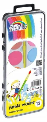 Produktbild von Fiorello Aquarellfarben 12 Intensive Farben Wasserfarben Set
