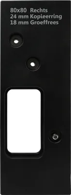 Image de Gabarit de fraisage pour charnières 80 x 80 mm à droite - Par pièce