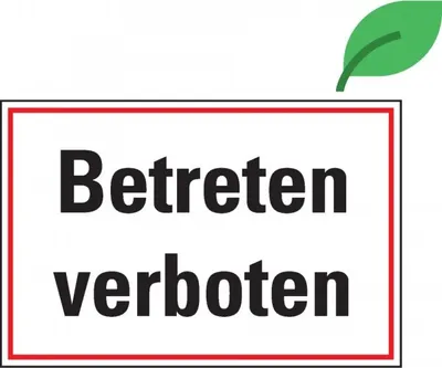 Produktbild von Dreifke® Aufkleber, Hinweisschild Betreten verboten, ökologische Folie, selbs...