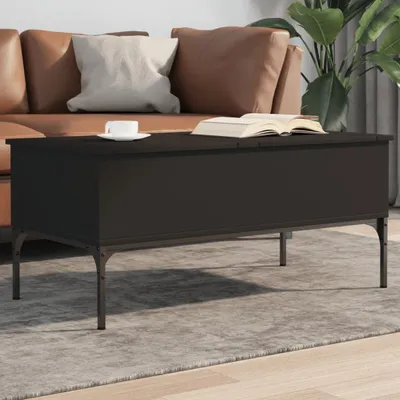 Produktbild von Couchtisch Schwarz 100x50x45 cm Holzwerkstoff und Metall 845411