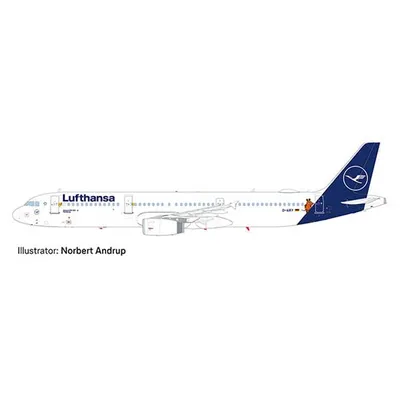 Obrázok produktu pre Herpa 612432 SnapFit Airbus A321 Lufthansa - The Mouse 1:200