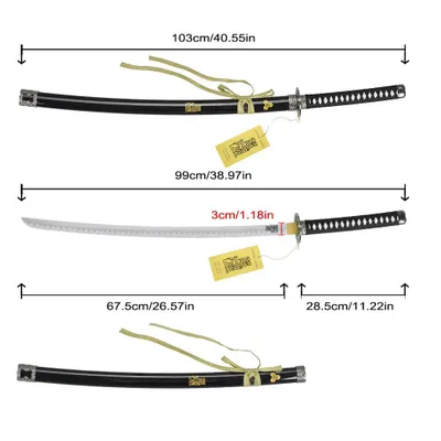 Obrázok produktu pre Dekoratívna drevená katana 103 cm so šabľou a stojanom – bambusový meč inšpirovaný Japonskom pre cosplay, zbierku, herňu a ako darček JT10320H