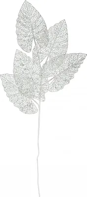 Immagine prodotto di Decorazione da tavolo con ramo natalizio scintillante bianco 80 cm - taglia unica