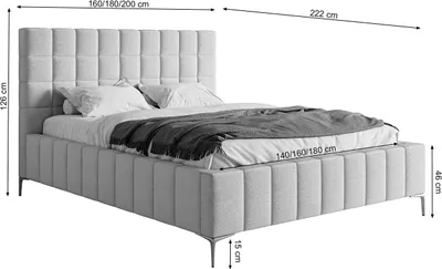 Produktbild von Selsey Szejlo - Polsterbett mit Lattenrost und Bettkasten, Chenille-Bezug in Olivgrün, 140 cm