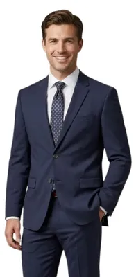 Image de Blazer pour homme Calvin Klein, en coton, de style classique, couleur marine, taille M