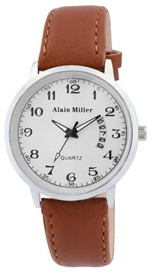 Image de Montre pour homme, bracelet imitation cuir, affichage de la date