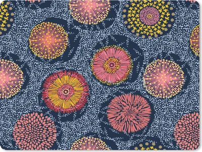 Produktbild von MuchoWow® Mauspad Mousepad Blumen - Muster - Vintage 23x19 cm - Mousepads - Maus Mat - Pad - Mausunterlage - Schreibtischunterlage - Mauspad