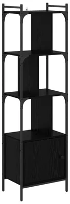 Image de vidaXL Bibliothèque noire imitation chêne 44,5 x 30 x 154,5 cm