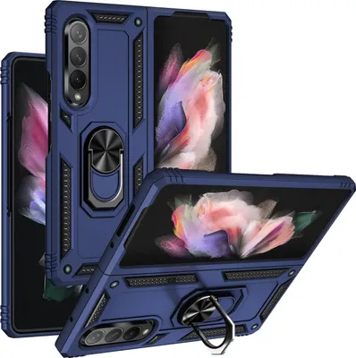 Produktbild von Outdoor Schutz Hülle für Samsung Galaxy Z Fold 7 Armor Case Cover Handyhülle Bumper Panzerhülle Blau