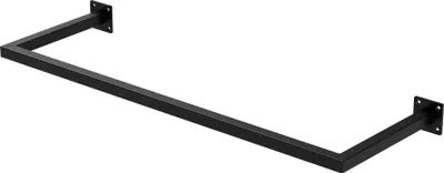 Produktbild von ML-Design Kleiderstange Rechteck für die Wand, 30x90 cm, Schwarz, aus Stahl, Garderobenstange U-Form, inkl. Montagematerial