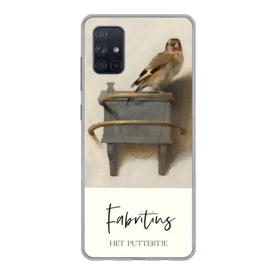 Produktbild von MuchoWow® Handyhülle Schutzhülle Hülle für Samsung Galaxy A71 Alte Meister - Der Stieglitz - Fabritius Silikon Softcase Handy Hülle - Kartenbesitzer