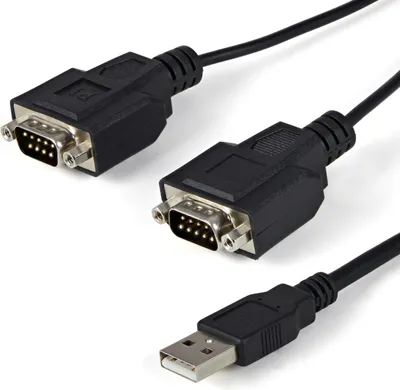 Immagine prodotto di StarTech.com Adattatore da USB a seriale RS232 a 2 porte FTDI - Cavo adattatore / convertitore da USB a RS-232 - Adattatore seriale - USB - RS-232 x 2 - Nero