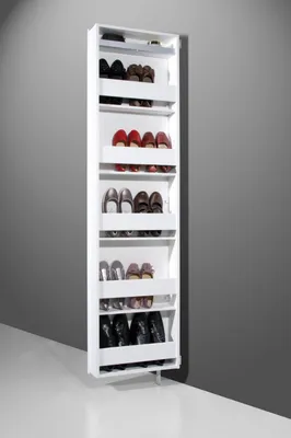 Produktbild von Germania Drehschrank in Weiß, 50 x 195 x 18 cm (BxHxT), 1189-84