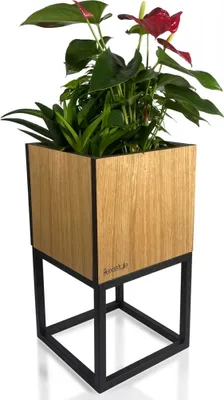Obrázok produktu pre Blumenbeet štvorcový LOFT FIORINO Lišty 22x22x40 cm