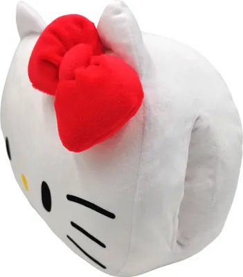 Produktbild von redmax Hello Kitty, Stitch & Angel Cuddle Buddy – Kuschelkissen & Handwärmer/Plüschtier/Kuscheltier/Plüsch/Kissen < Hello Kitty Rot >
