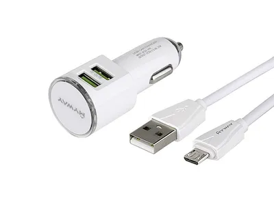 Obrázek produktu pro Nabíječka do auta 12/24V 2x USB 3.4A + micro USB kabel