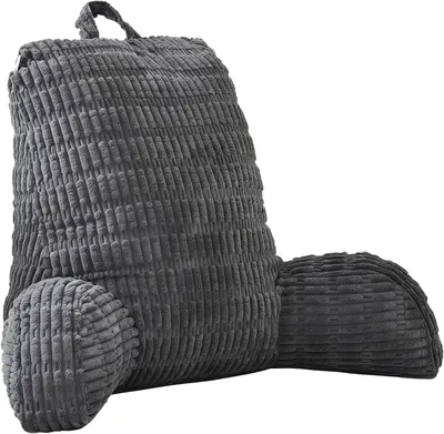 Produktbild von Lesekissen 80 x 40 x 55 cm, dunkelgrau, mit Armlehnen, für Bett
