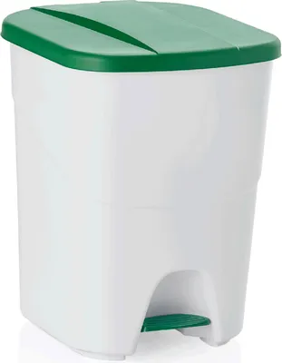 Immagine prodotto di Cestino a pedale con coperchio verde, 40 litri