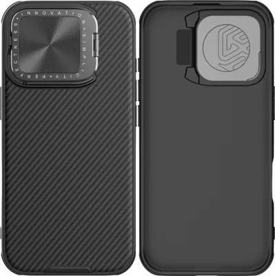 Obrázek produktu pro Nillkin Camshield Prop Case pro Iphone 16 Pro s krytem fotoaparátu a stojánkem - černý