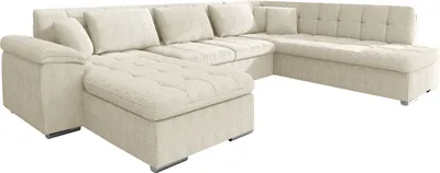 Produktbild von MIRJAN24 Ecksofa Niko Bis Cord, Polsterecke mit Bettkasten und Schlaffunktion, Sofa, Polstergarnitur (Farbe: Poso 100, Seite: Links)
