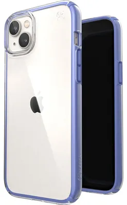 Zdjęcie produktu dla Speck Presidio Perfect-Clear with Impact Geometry - Etui iPhone 15 Plus / 14 Plus z powłoką MICROBAN (Clear / Grounded Purple)