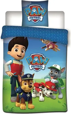 Produktbild von Paw Patrol Chase Marshall Kinder Mikrofaser Bettwäsche Set 135/140x200 63x63 cm