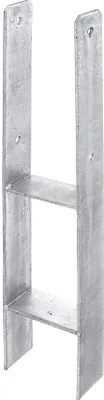 Produktbild von Alberts H-Pfostenträger | feuerverzinkt | lichte Breite 111 mm | Gesamthöhe 600 mm | Materialstärke 5 mm