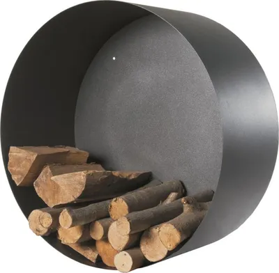 Produktbild von Holzkorb zur Wandbefestigung schwarz