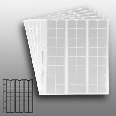 Produktbild von Prophila Collection 5 numismatische Münzhüllen, je 48 Fächer bis 17 mm Ø, für Klein-Münzen