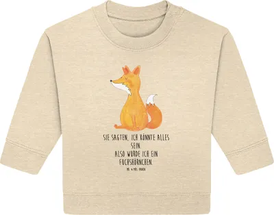 Produktbild von Mr. & Mrs. Panda Organic Baby Pullover Einhorn Fuchs 12. - 18. Monat - Natural Raw - Geschenk, Bullover, Fuchshörnchen, Einhörner, Unicorns, Füchse, Unicorn