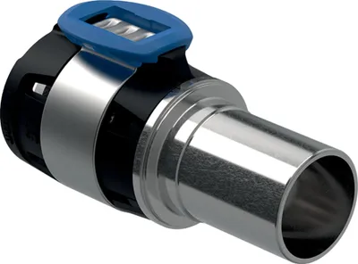 Produktbild von Geberit GE FlowFit Übergang, Mapress, Edelstahl mit Einschubende, d32 x 28mm, 1 Stk.