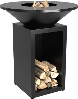 Produktbild von OFYR Classic Storage Black 85 Grill- und Feuerschale mit Plancha OCSB-85