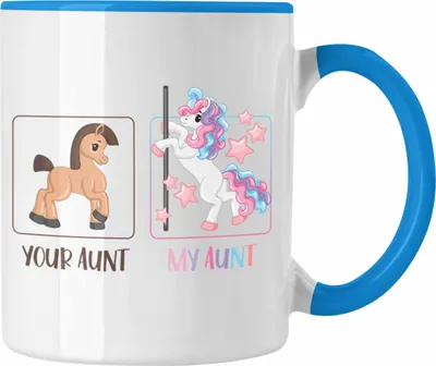 Produktbild von Trendation - Your Aunt My Aunt Tasse Geschenk Beste Tante Der Welt Lustiger Spruch (Blau)
