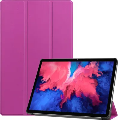 Produktbild von Für Lenovo Tab P11 TB-J606F Tablet Tasche 3 folt Wake UP Smart Cover Lila Etuis